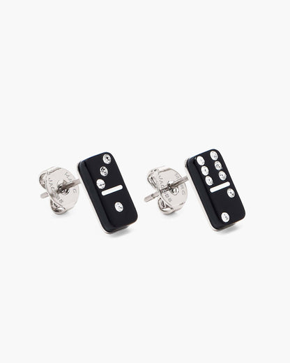 Marc Jacobs Marc Jacobs The Domino Stud Earrings Silver/Black Silver/black