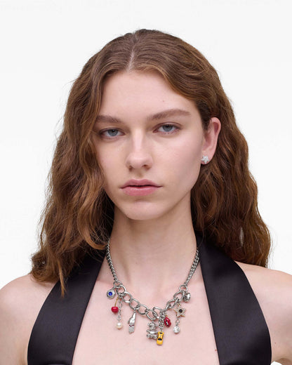 Marc Jacobs Marc Jacobs The Trinket Charm Necklace Silver/Multi Silver/multi