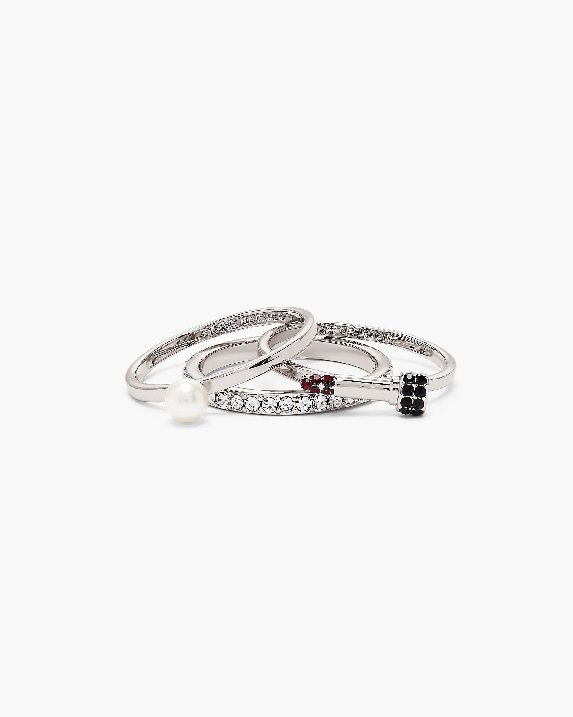 Marc Jacobs Marc Jacobs The Rouge Ring Set Silver/Multi Silver/multi
