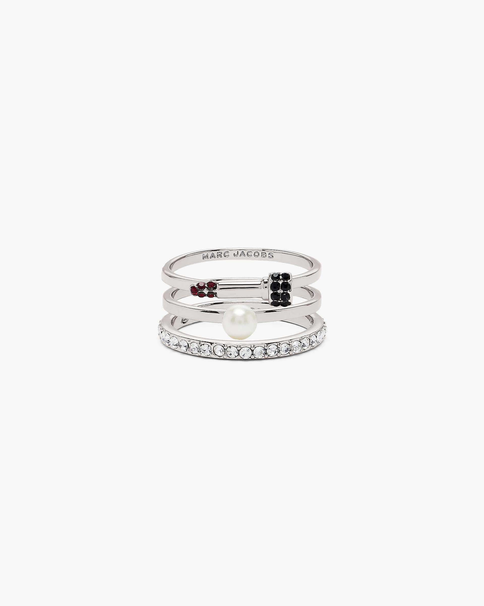 Marc Jacobs Marc Jacobs The Rouge Ring Set Silver/Multi Silver/multi