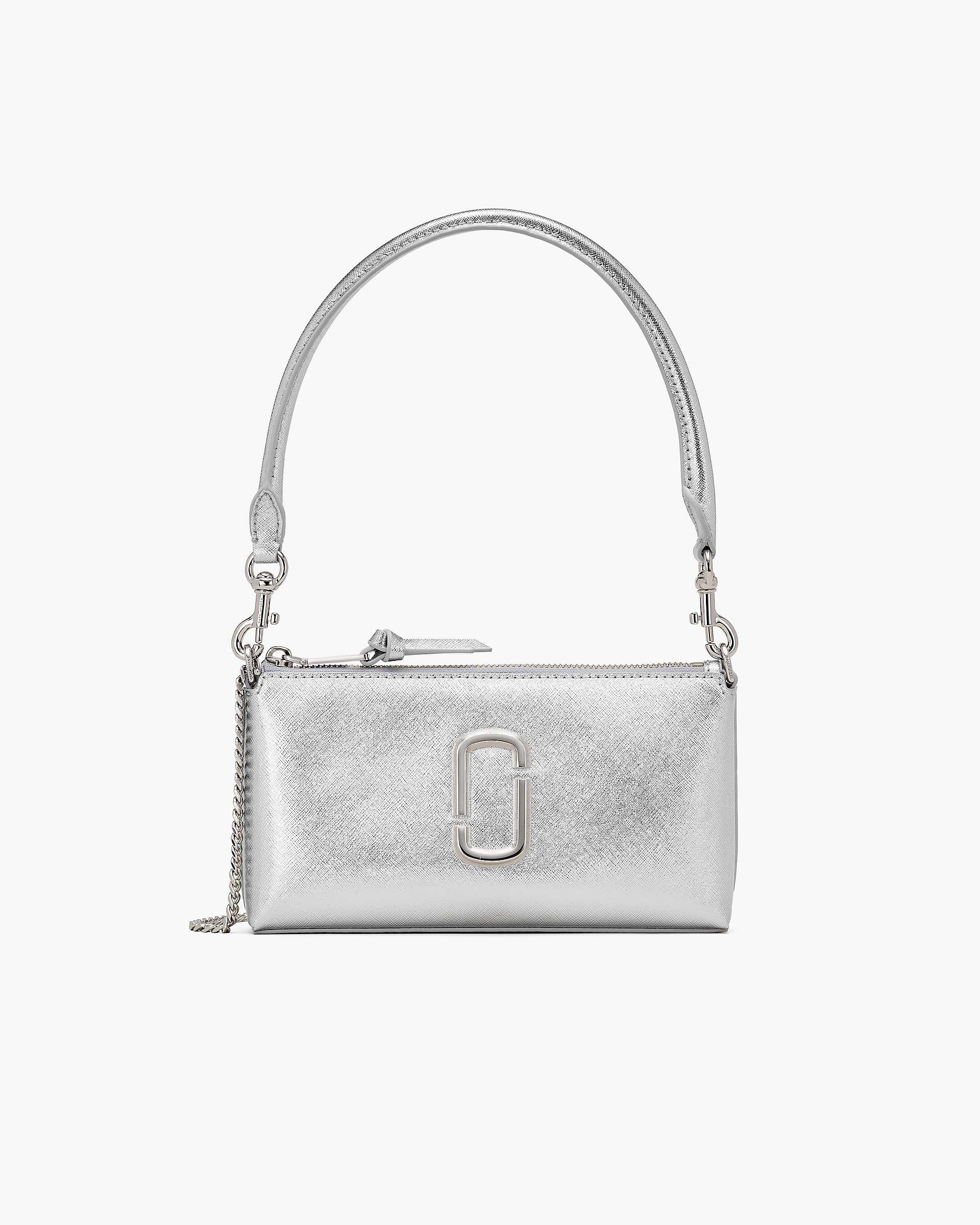 Marc Jacobs Marc Jacobs The Metallic Snapshot Convertible Shoulder Bag Silver Silver