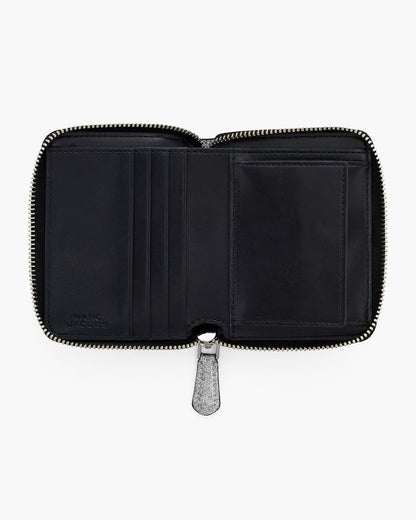 Marc Jacobs Marc Jacobs The Coated Glitter Everyday Slim Compact Wallet Silver Silver