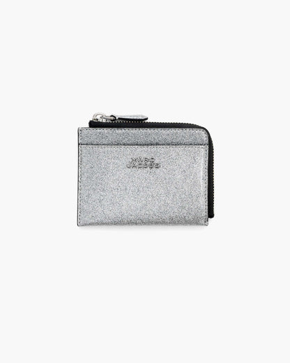 Marc Jacobs Marc Jacobs The Coated Glitter Everyday Top Zip Wallet Silver Silver