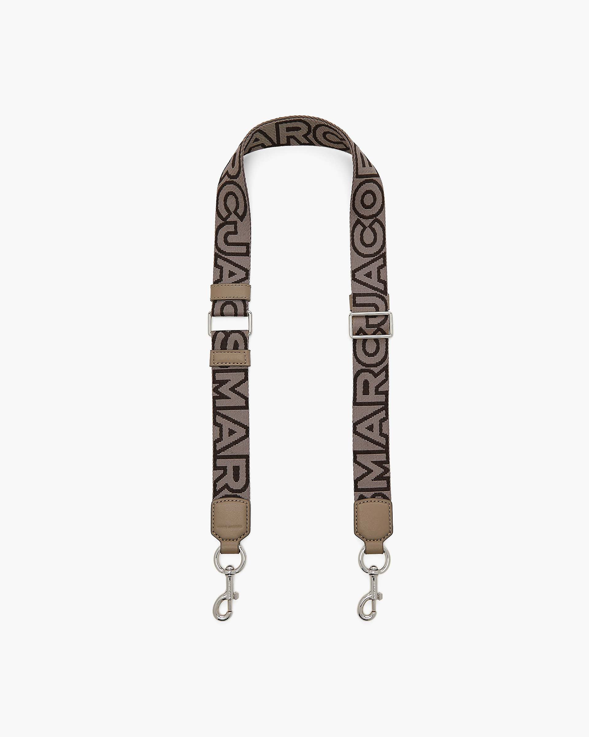 Marc Jacobs Marc Jacobs The Thin Outline Logo Webbing Strap Cement Multi Cement Multi