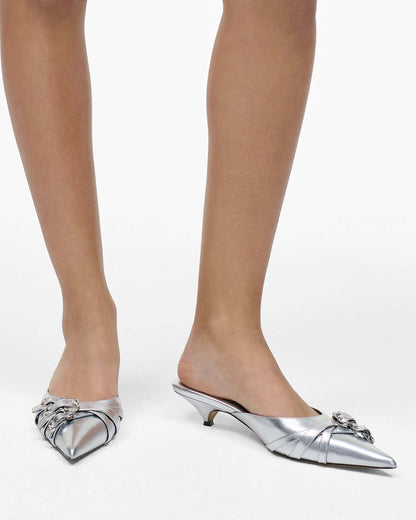 Marc Jacobs Marc Jacobs The Emma Kitten Heel Silver Silver