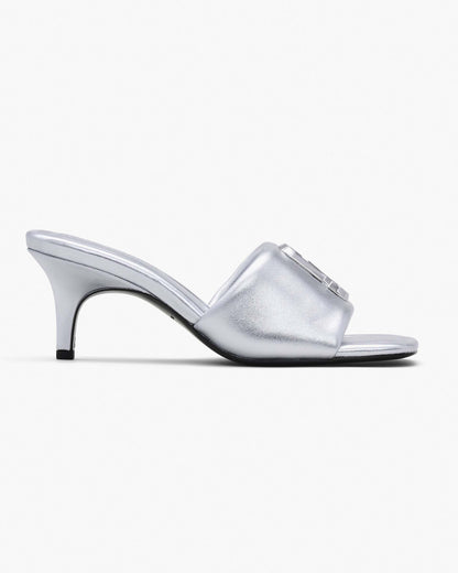 Marc Jacobs Marc Jacobs The Metallic J Marc Heeled Sandal Silver Silver