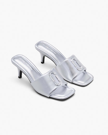 Marc Jacobs Marc Jacobs The Metallic J Marc Heeled Sandal Silver Silver