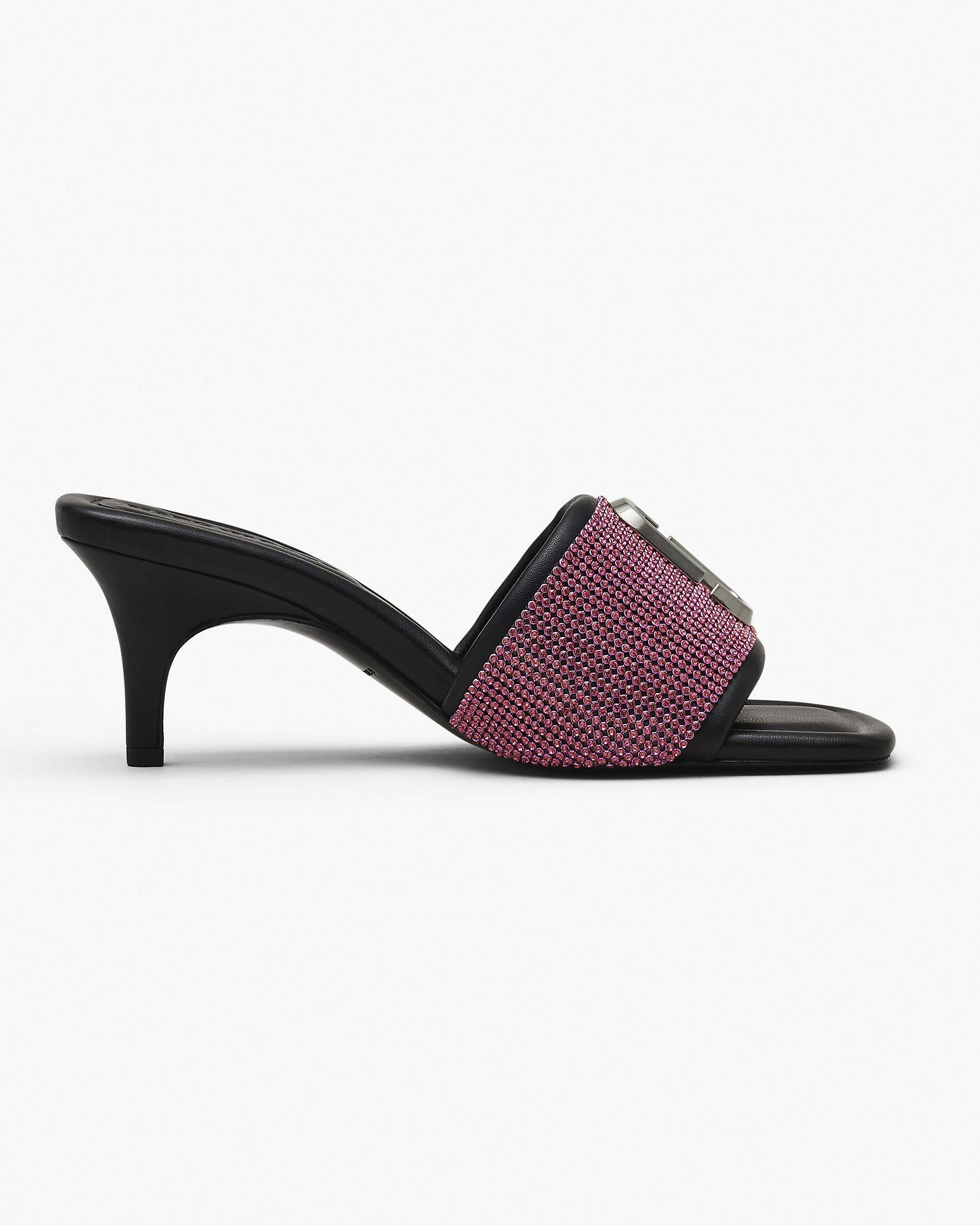 Marc Jacobs Marc Jacobs The Rhinestone J Marc Heeled Sandal Black/Petal Pink Black/petal Pink
