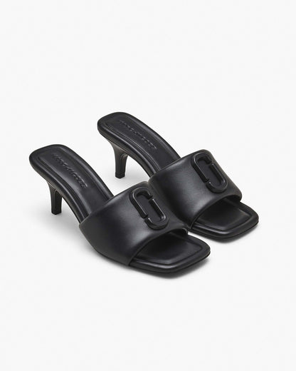 Marc Jacobs Marc Jacobs The Leather J Marc Heeled Sandal Black Black