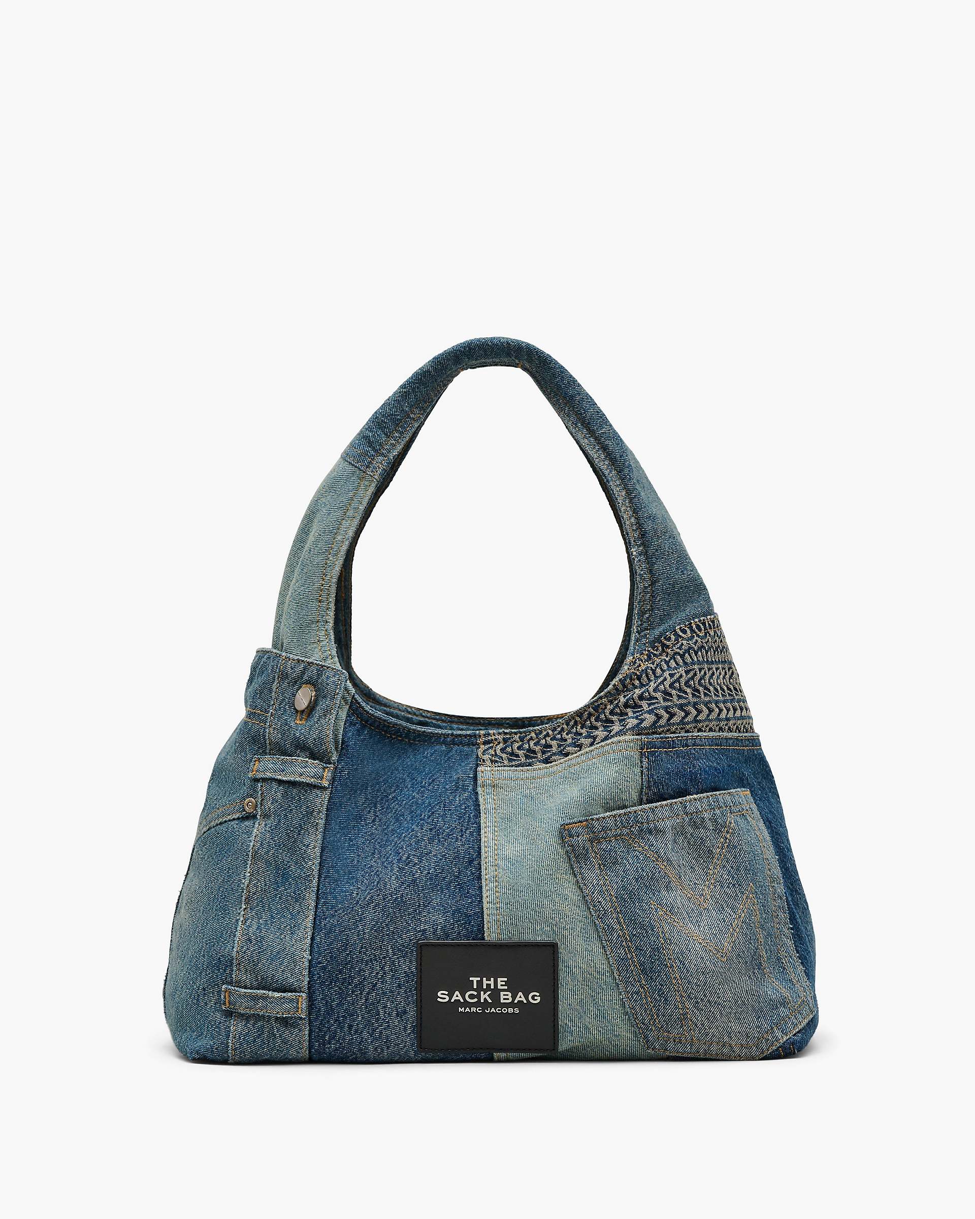 Marc Jacobs Marc Jacobs The Deconstructed Denim Sack Bag Indigo Multi Indigo Multi