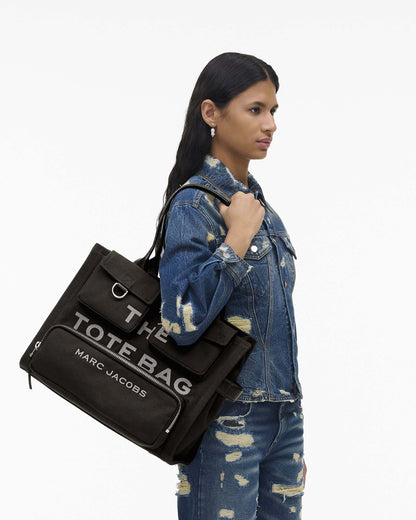Marc Jacobs Marc Jacobs The Cargo Canvas Large Tote Bag Black Black