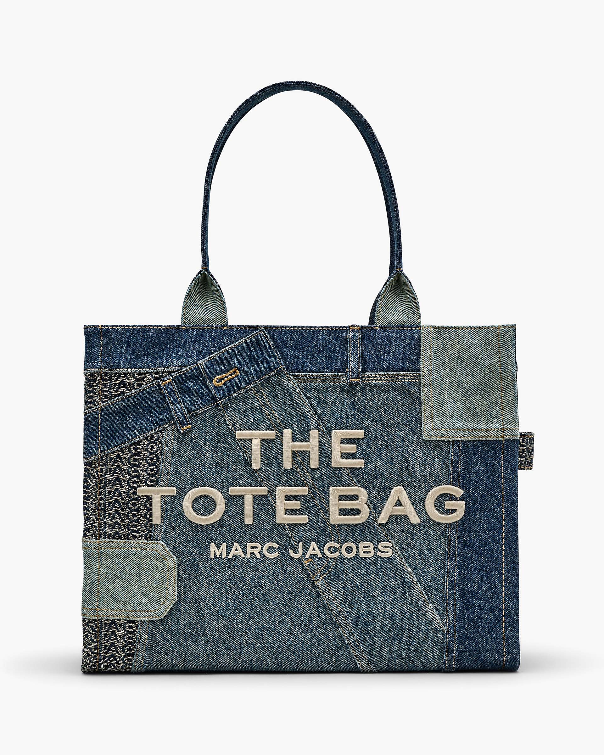 Marc Jacobs Marc Jacobs The Deconstructed Denim Large Tote Bag Indigo Multi Indigo Multi