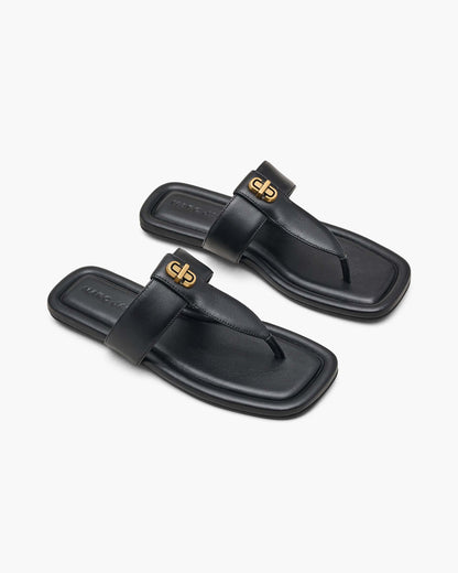 Marc Jacobs Marc Jacobs The Dual T-Strap Sandal Black Black