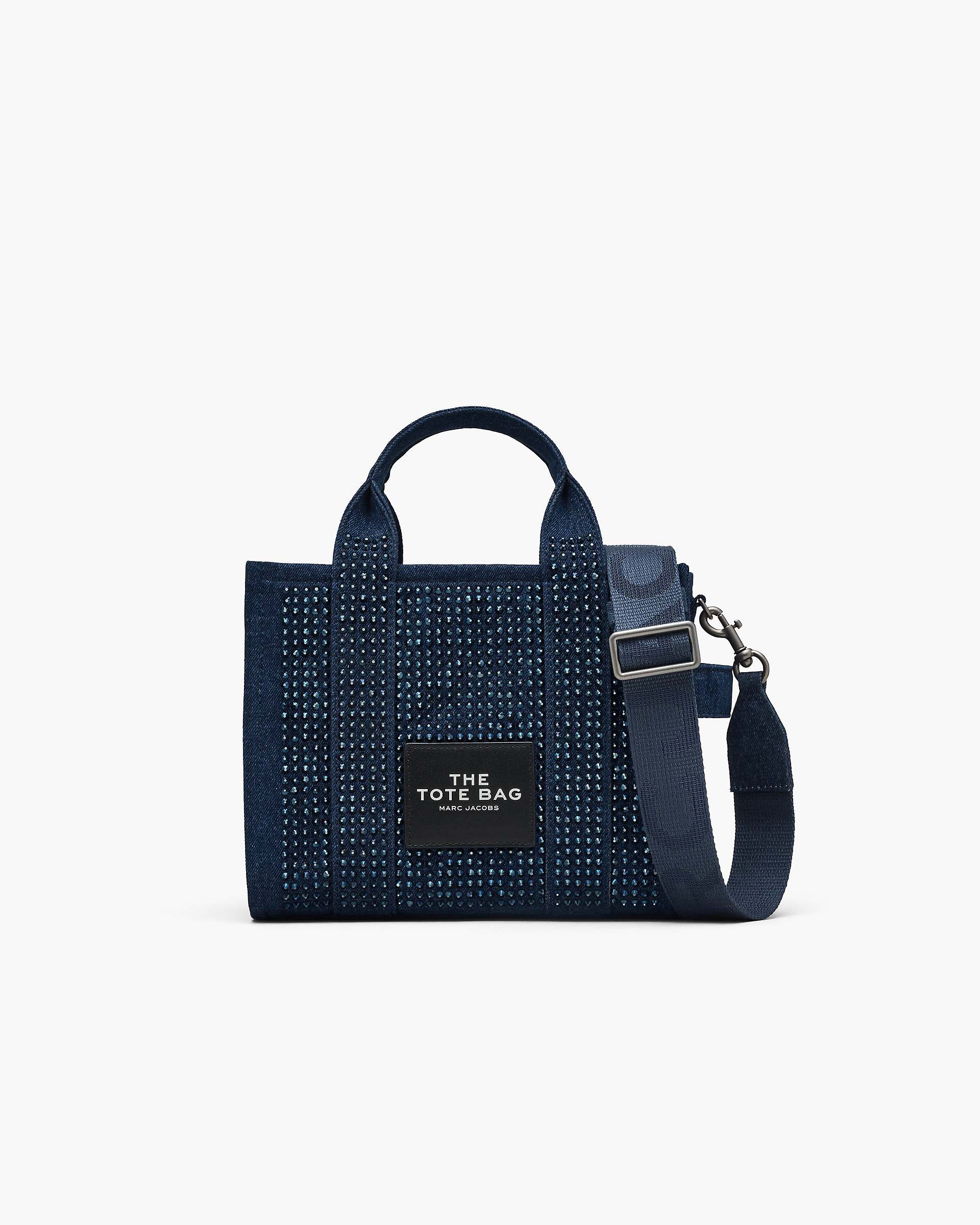 Marc Jacobs Marc Jacobs The Crystal Denim Small Tote Bag Dark Wash Crystal Dark Wash Crystal