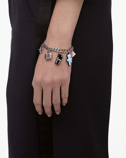 Marc Jacobs Marc Jacobs The Sticker Charm Bracelet Silver Multi Silver Multi