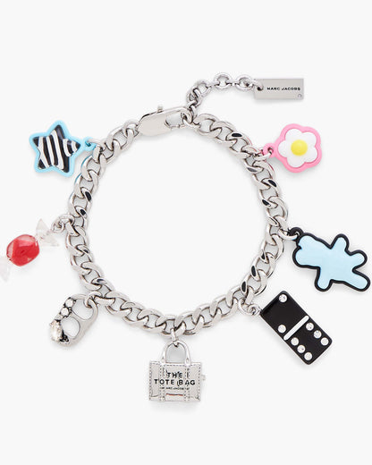 Marc Jacobs Marc Jacobs The Sticker Charm Bracelet Silver Multi Silver Multi