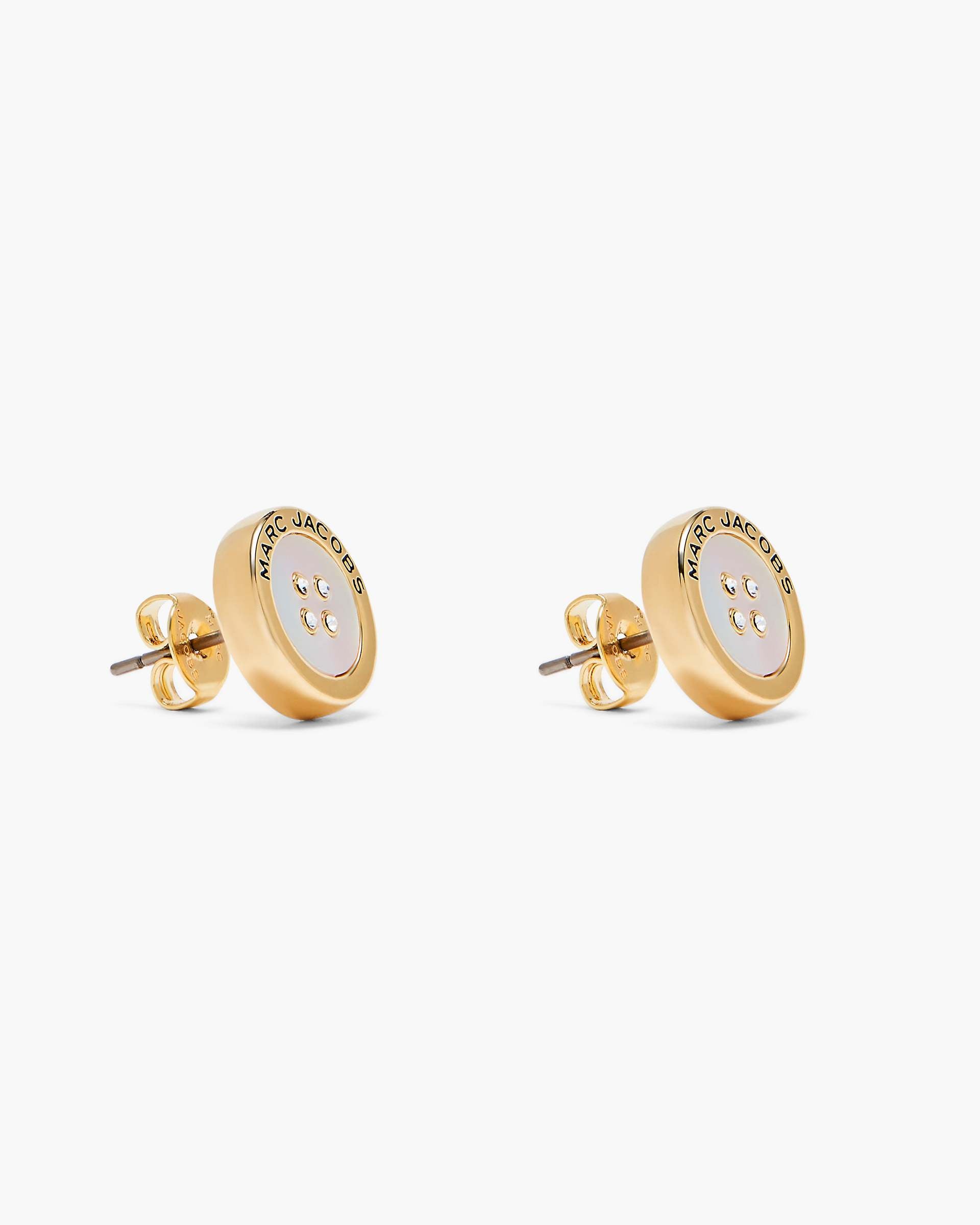 Marc Jacobs Marc Jacobs The Button Mother Of Pearl Stud Earrings Gold/Mop Gold/mop