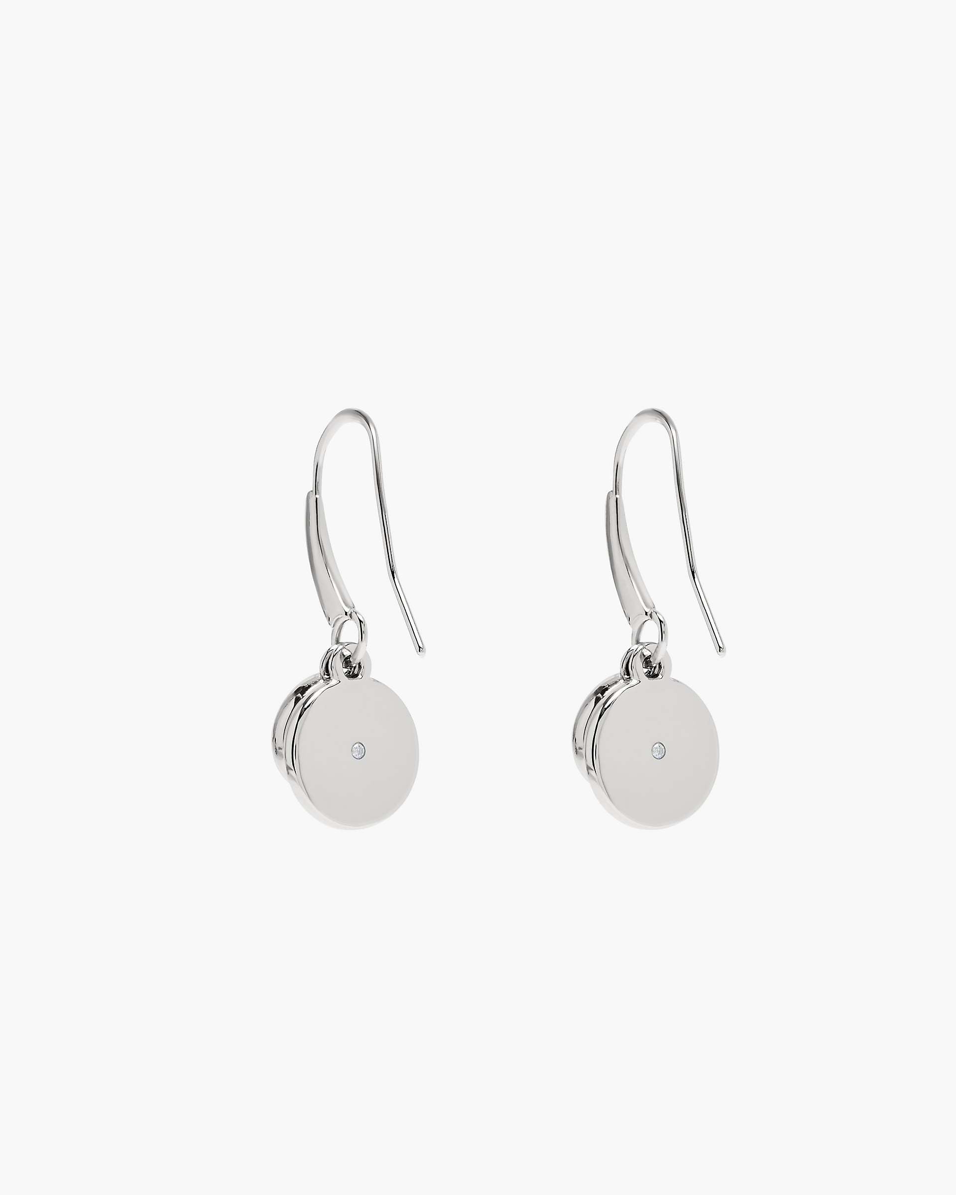Marc Jacobs Marc Jacobs The Button Drop Earrings Silver/Black Silver/black
