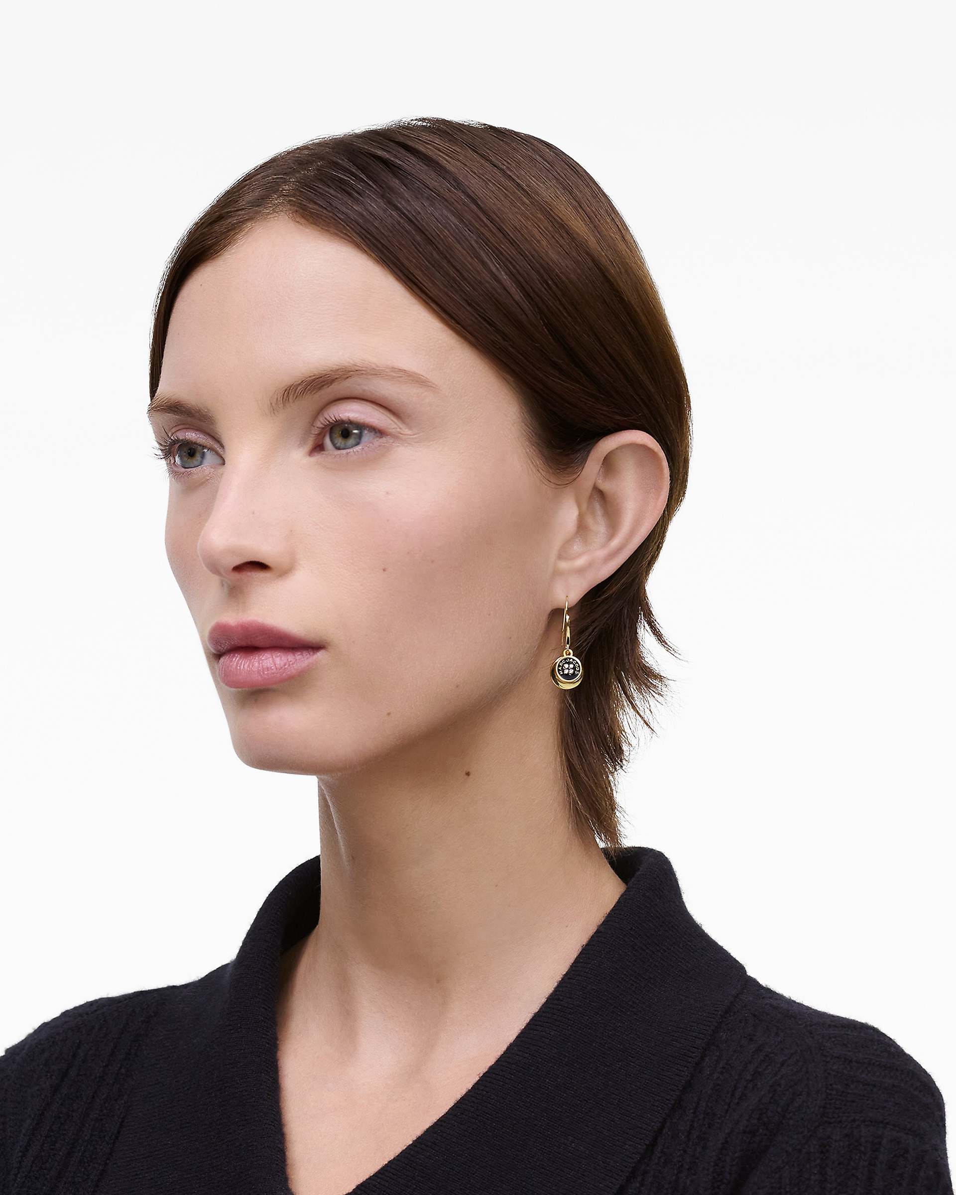 Marc Jacobs Marc Jacobs The Button Drop Earrings Gold/Black Gold/black