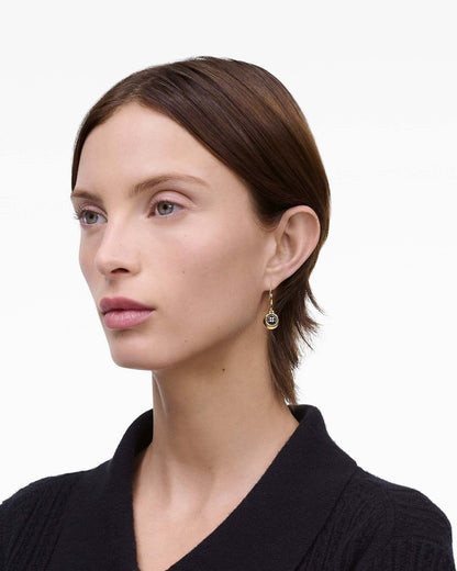 Marc Jacobs Marc Jacobs The Button Drop Earrings Gold/Black Gold/black