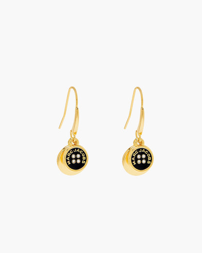 Marc Jacobs Marc Jacobs The Button Drop Earrings Gold/Black Gold/black