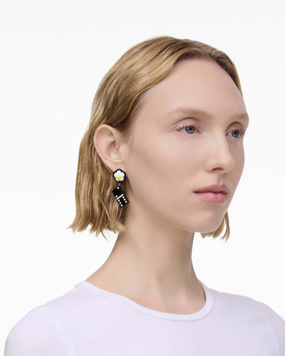 Marc Jacobs Marc Jacobs The Sticker Charm Earrings Silver Multi Silver Multi