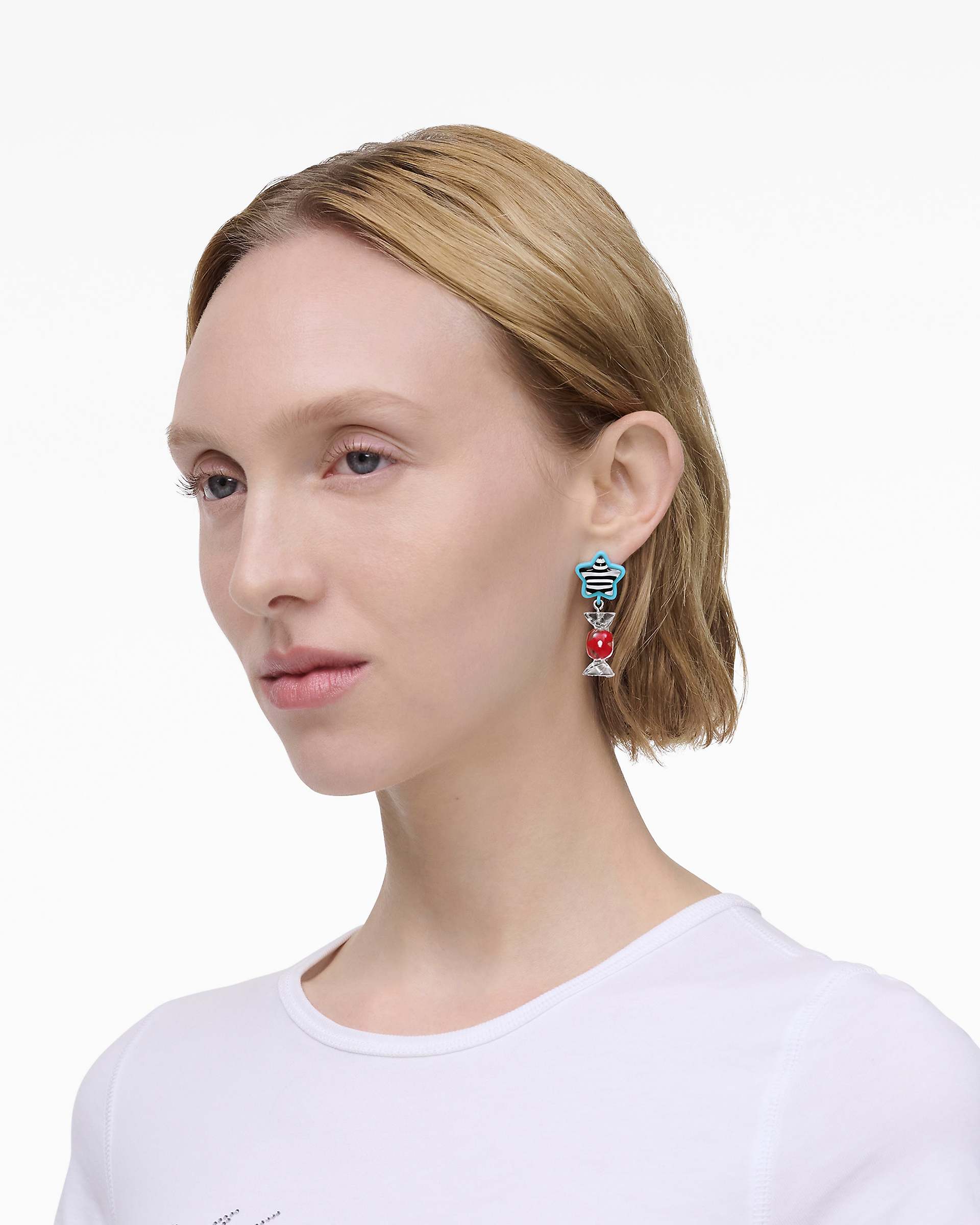 Marc Jacobs Marc Jacobs The Sticker Charm Earrings Silver Multi Silver Multi