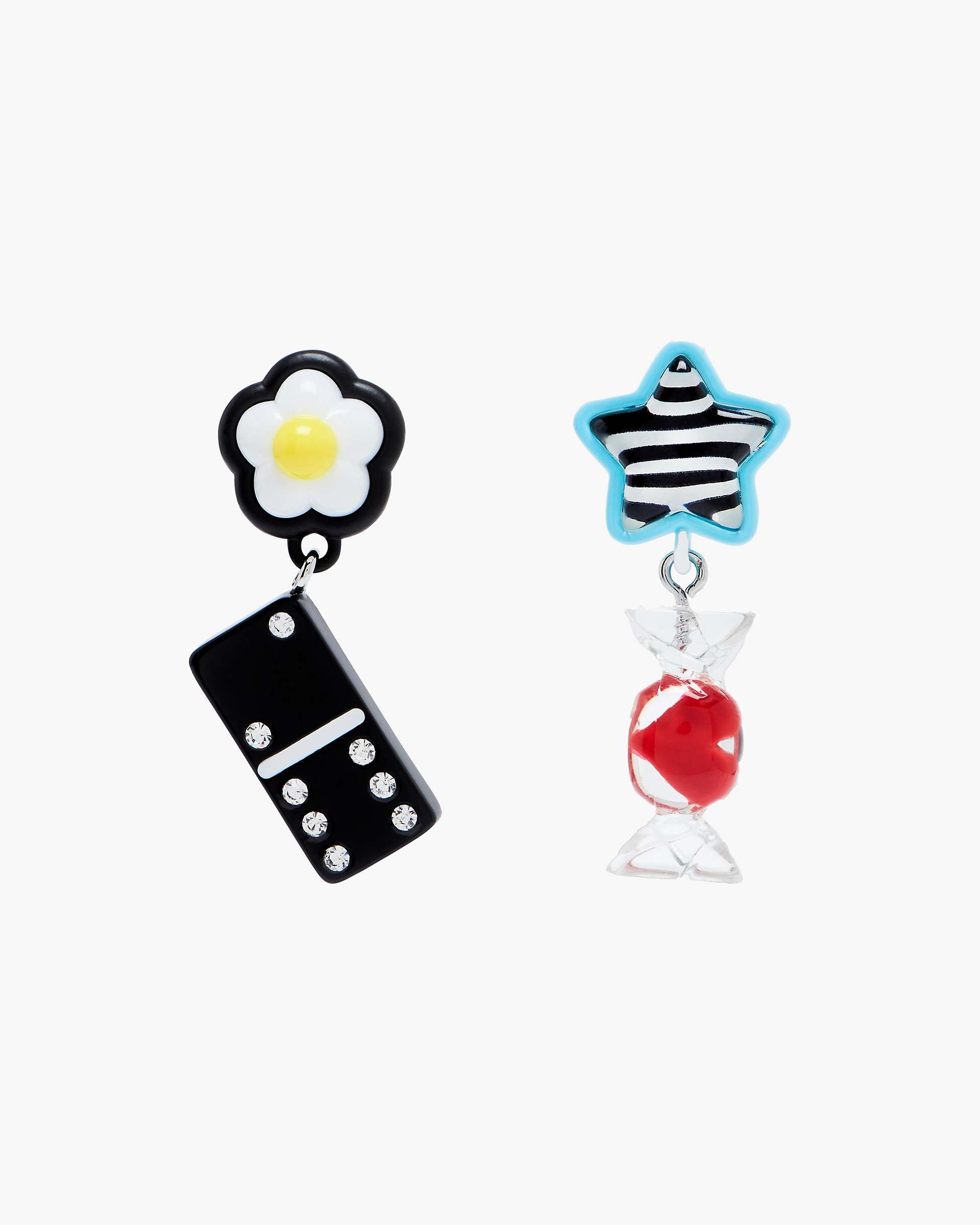 Marc Jacobs Marc Jacobs The Sticker Charm Earrings Silver Multi Silver Multi