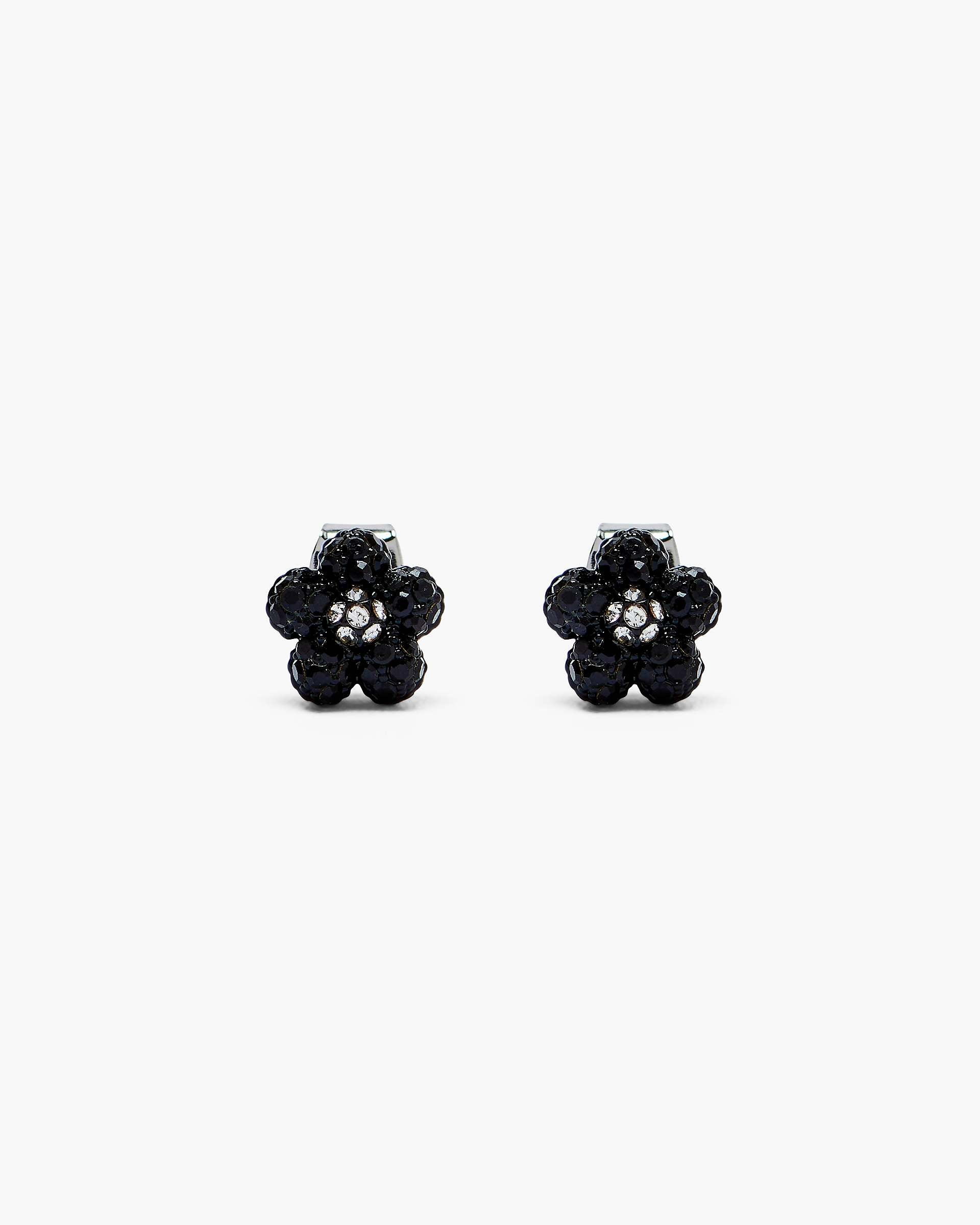 Marc Jacobs Marc Jacobs The Daisy Pave Earrings Black/Crystal Black/crystal