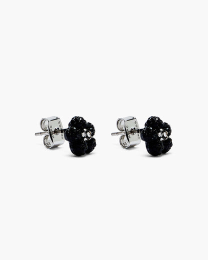 Marc Jacobs Marc Jacobs The Daisy Pave Earrings Black/Crystal Black/crystal