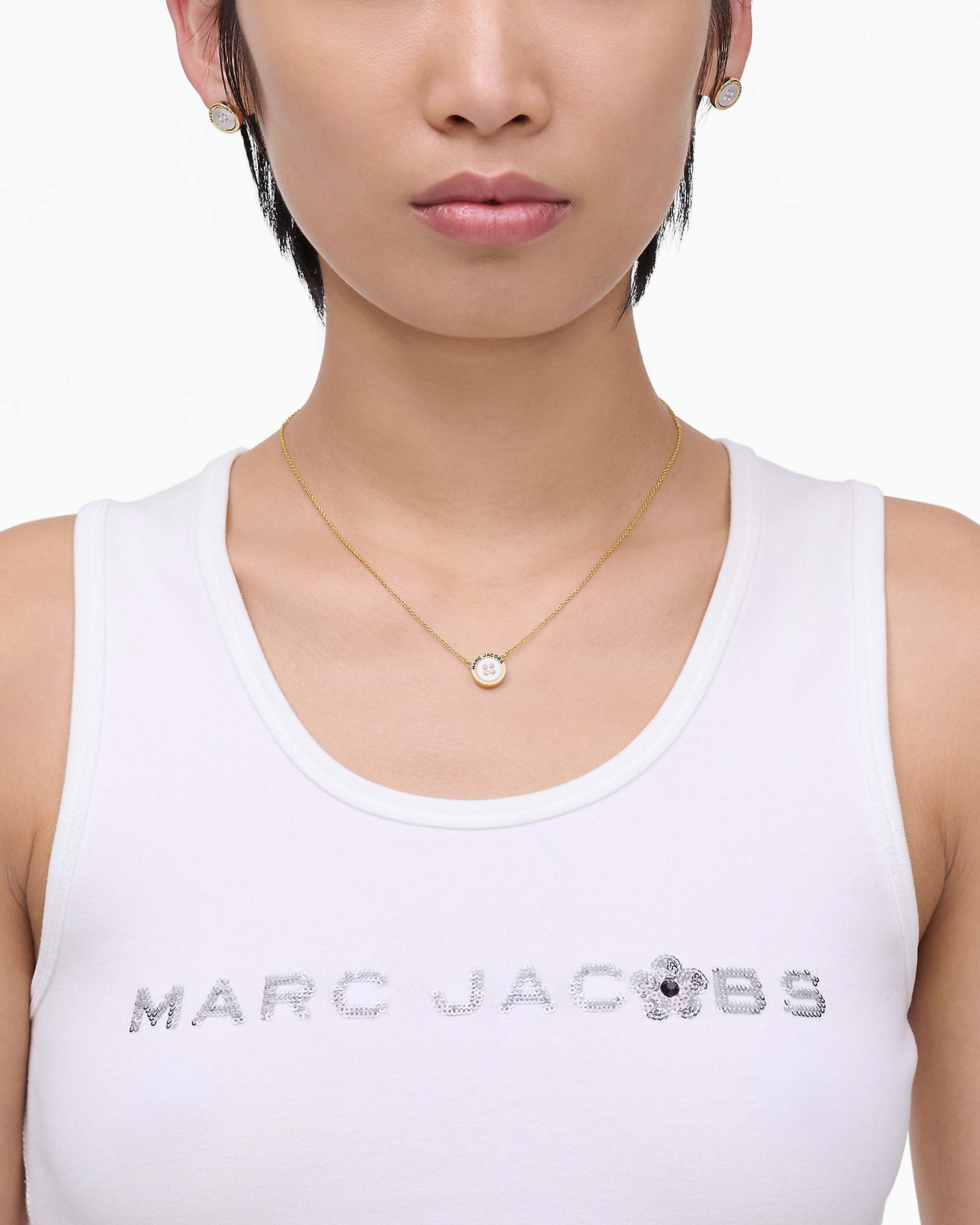 Marc Jacobs Marc Jacobs The Button Mother Of Pearl Necklace Gold/Mop Gold/mop