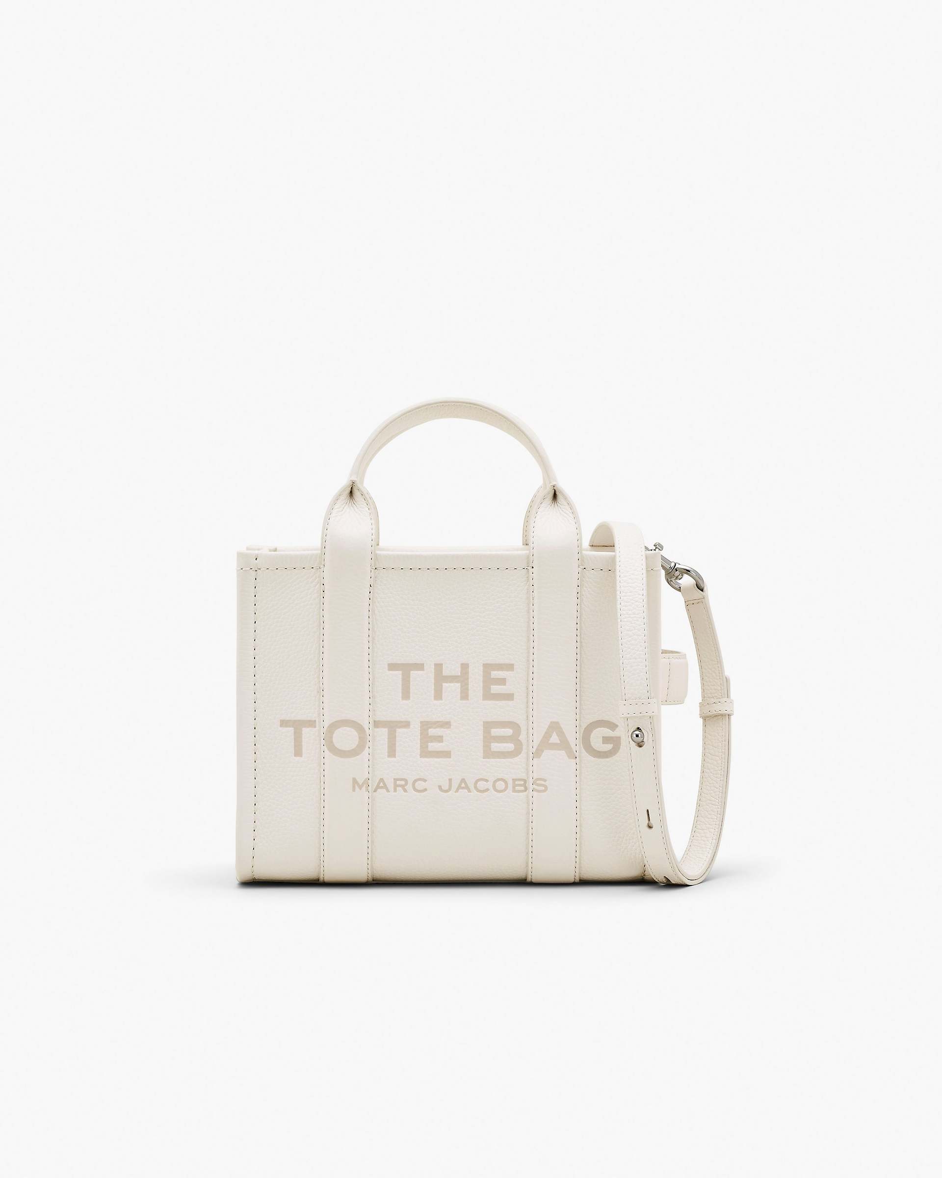 Marc Jacobs Marc Jacobs The Leather Small Tote Bag Cotton/Silver Cotton/silver