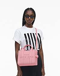Marc Jacobs The Leather Small Tote Bag Ribbon Pink