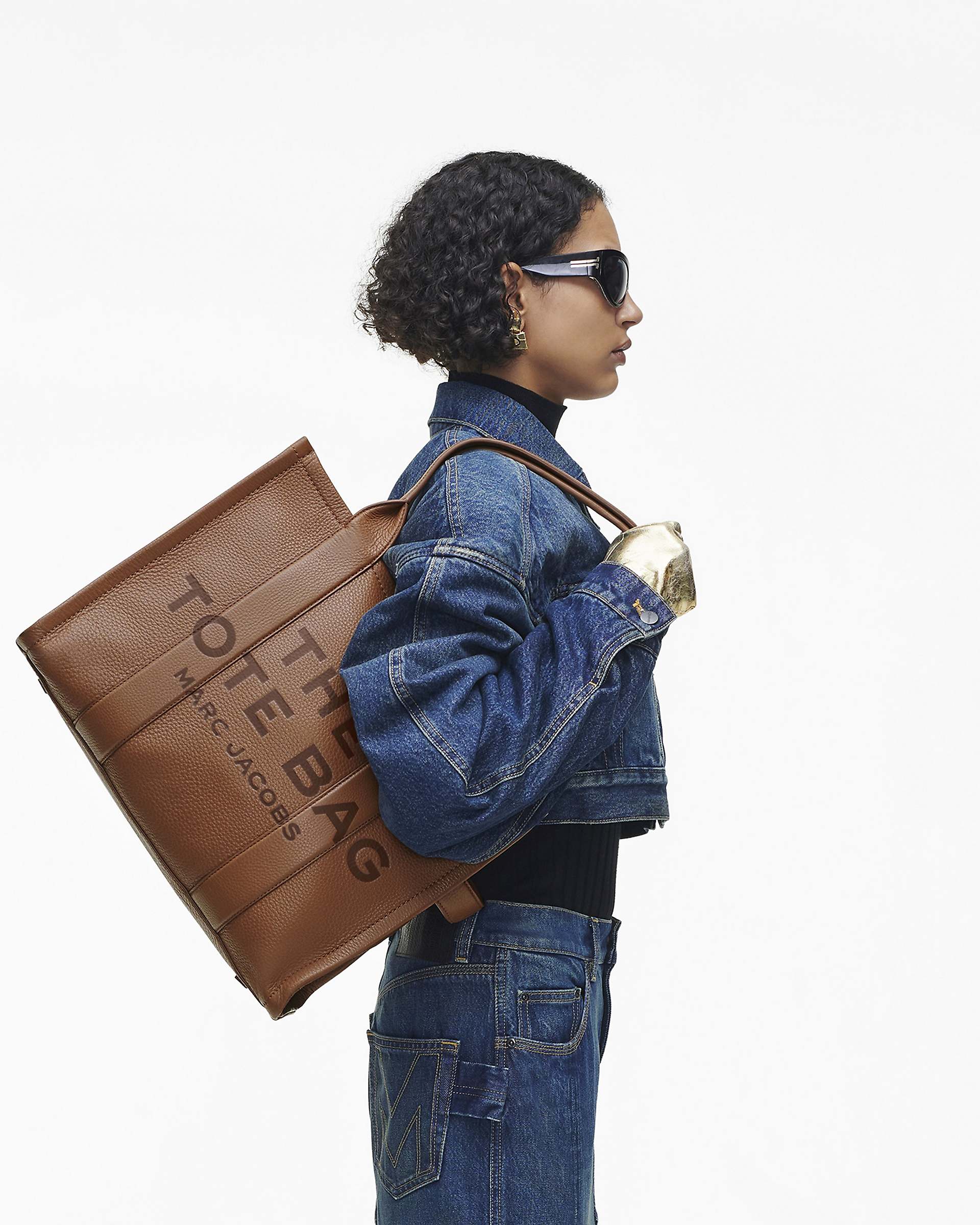 Marc Jacobs Marc Jacobs The Leather Large Tote Bag Argan Oil Argan Oil