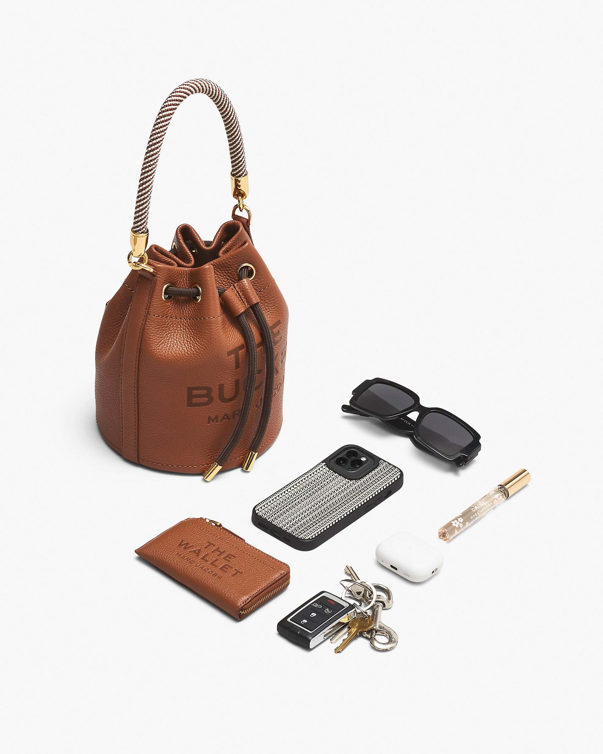 Marc Jacobs Marc Jacobs The Leather Bucket Bag Cotton/Silver Cotton/silver