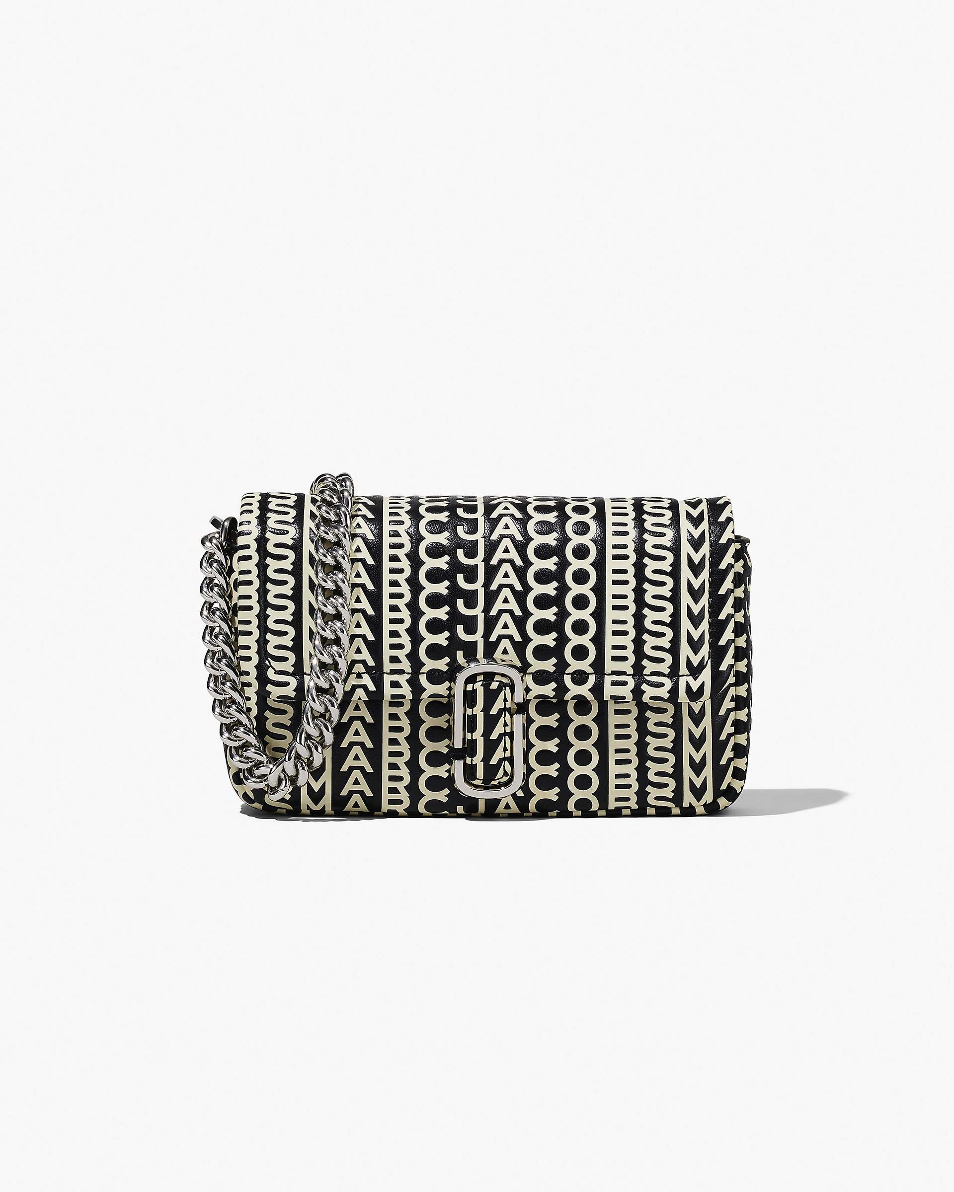 Marc Jacobs Marc Jacobs The Monogram Leather J Marc Mini Bag Black/White Black/white