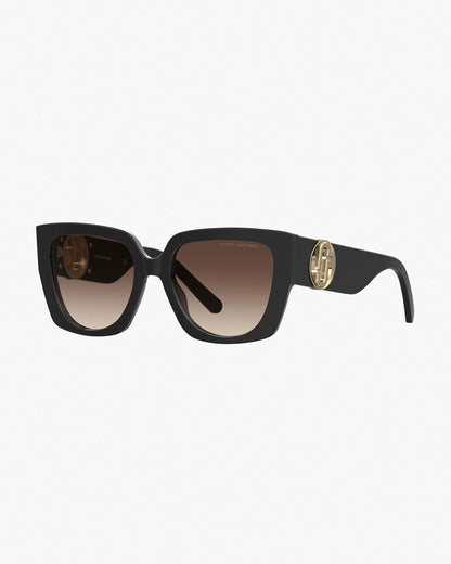 Marc Jacobs Marc Jacobs The J Marc Square Cutout Sunglasses Black Black