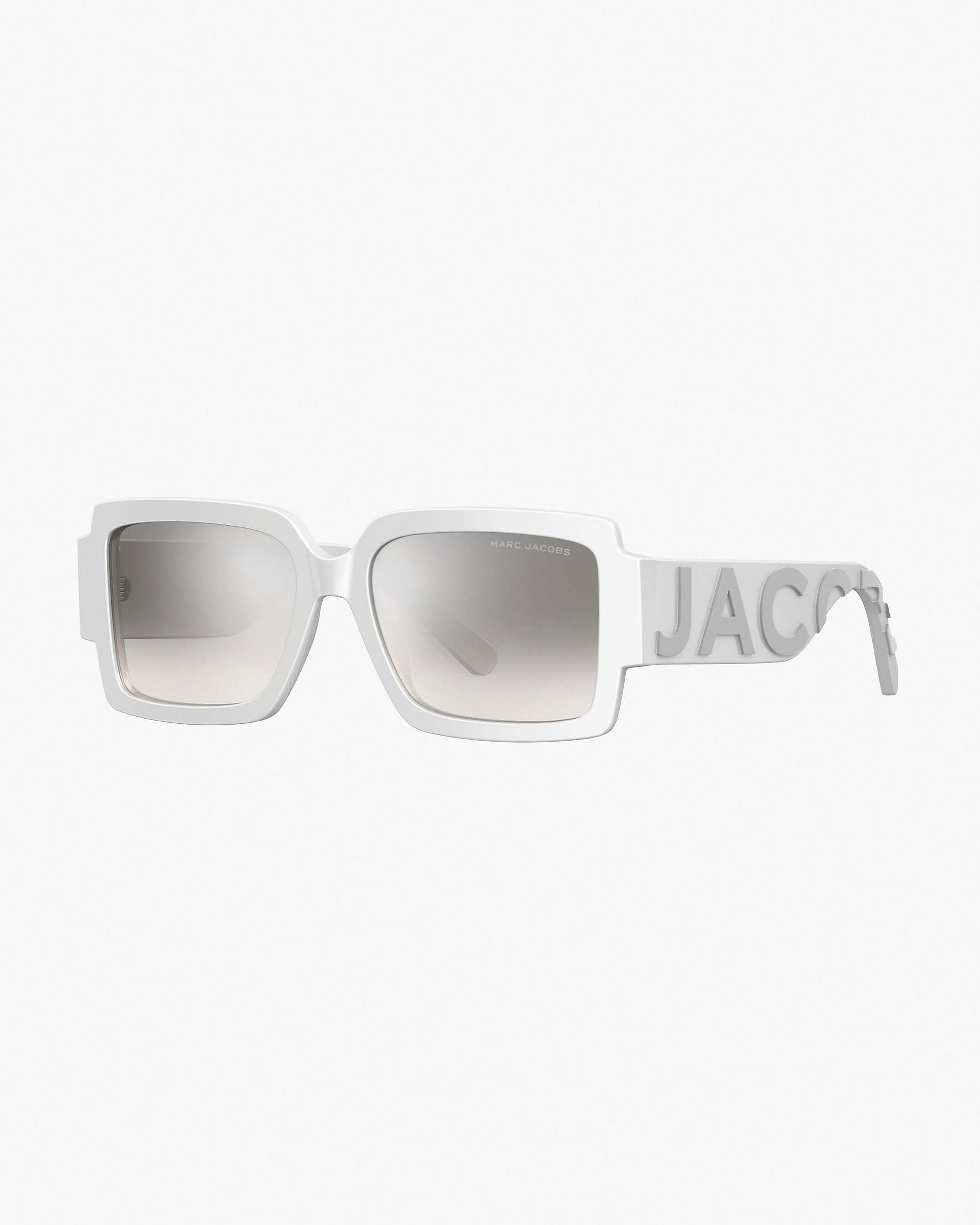 Marc Jacobs Marc Jacobs The Bold Logo Square Mirrored Sunglasses White/Grey White/grey