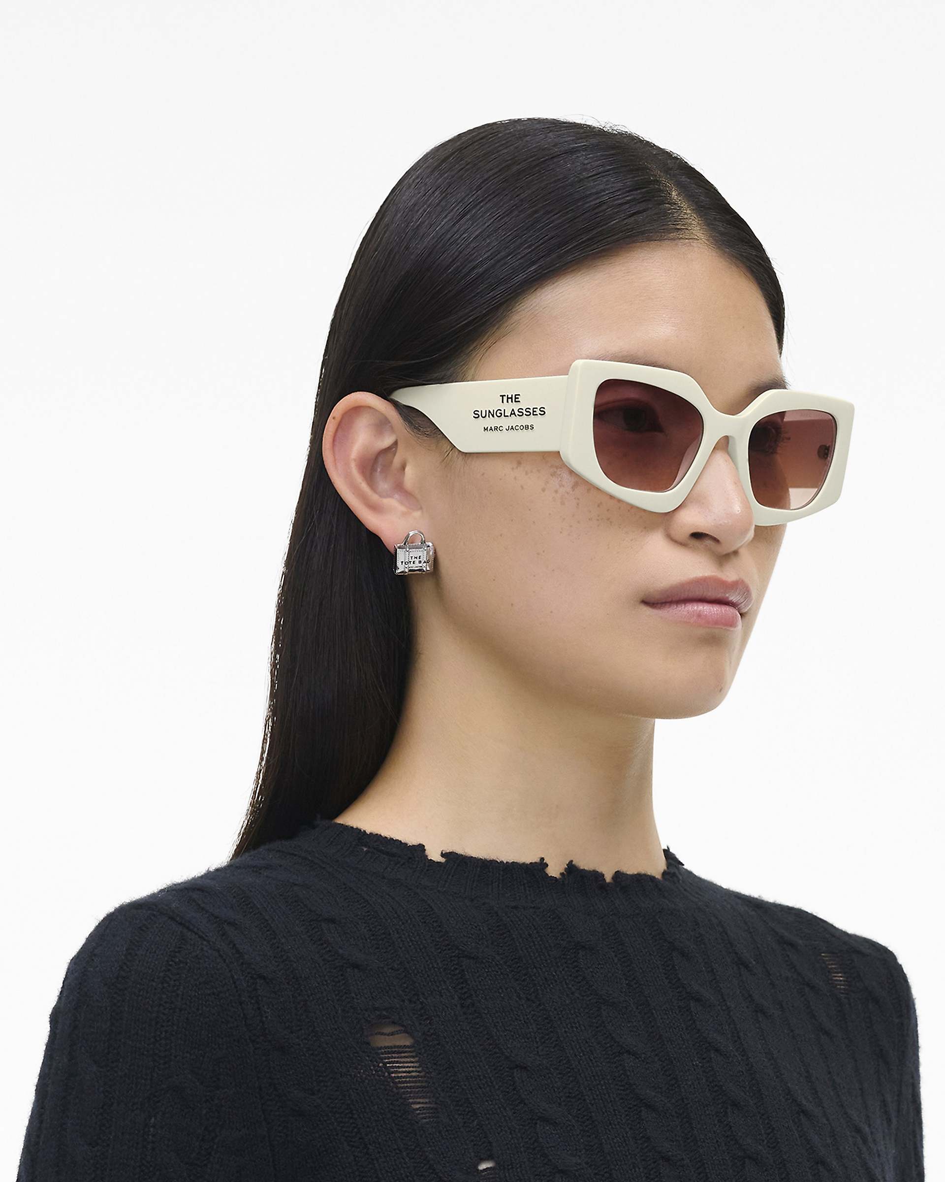 Marc Jacobs Marc Jacobs The Square Cat Eye Sunglasses Ivory Ivory