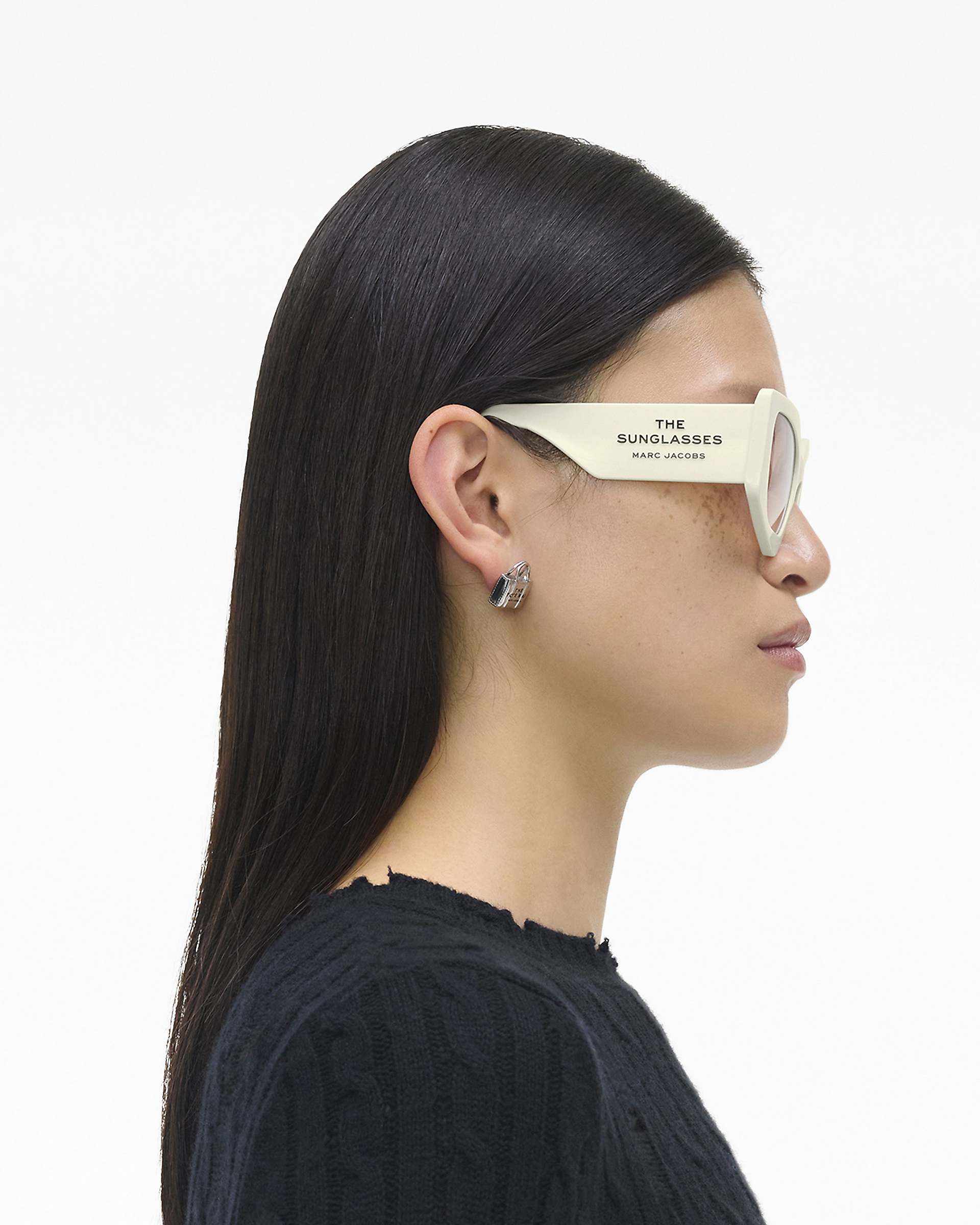 Marc Jacobs Marc Jacobs The Square Cat Eye Sunglasses Ivory Ivory