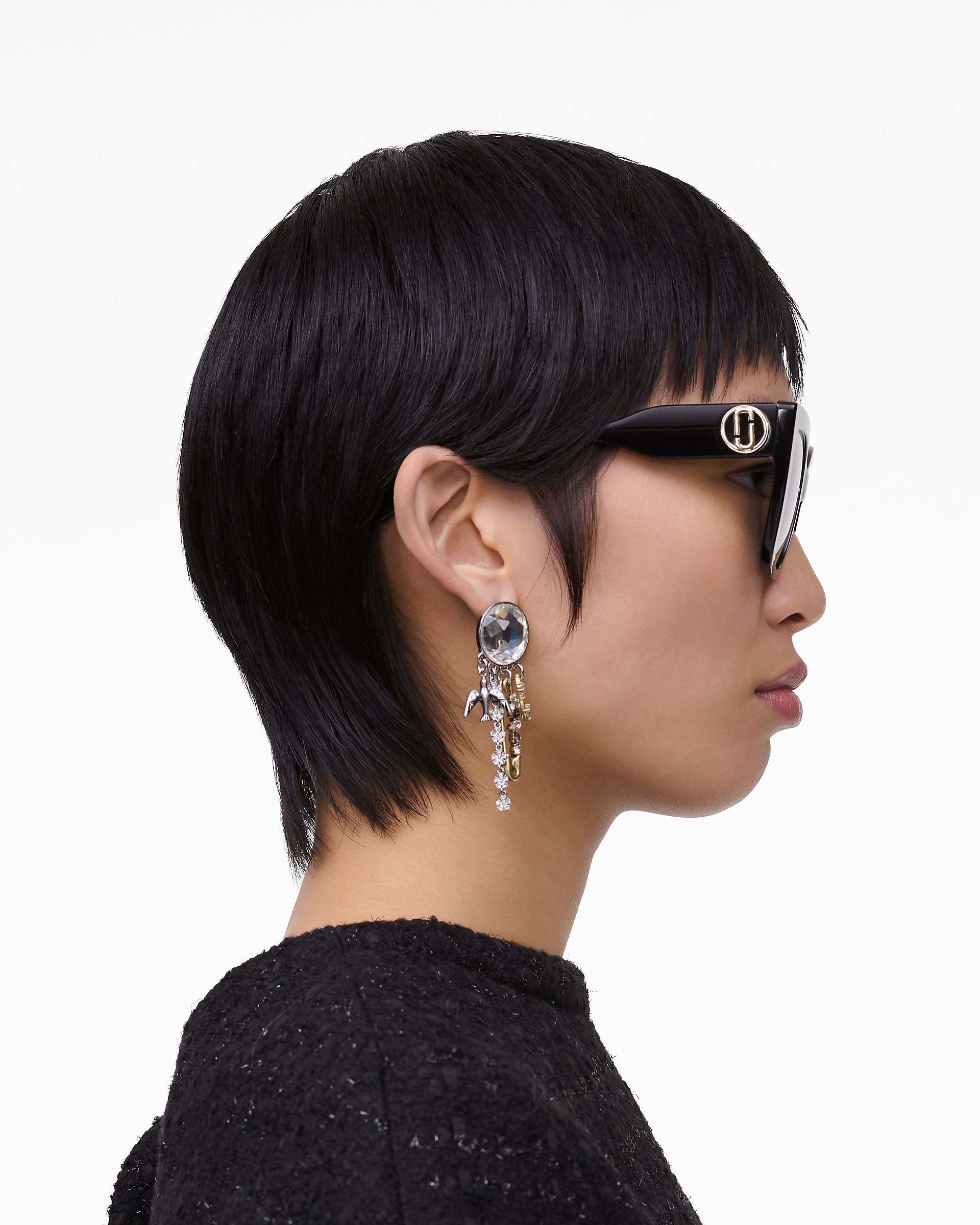 Marc Jacobs Marc Jacobs The J Marc Square Sunglasses Black Black