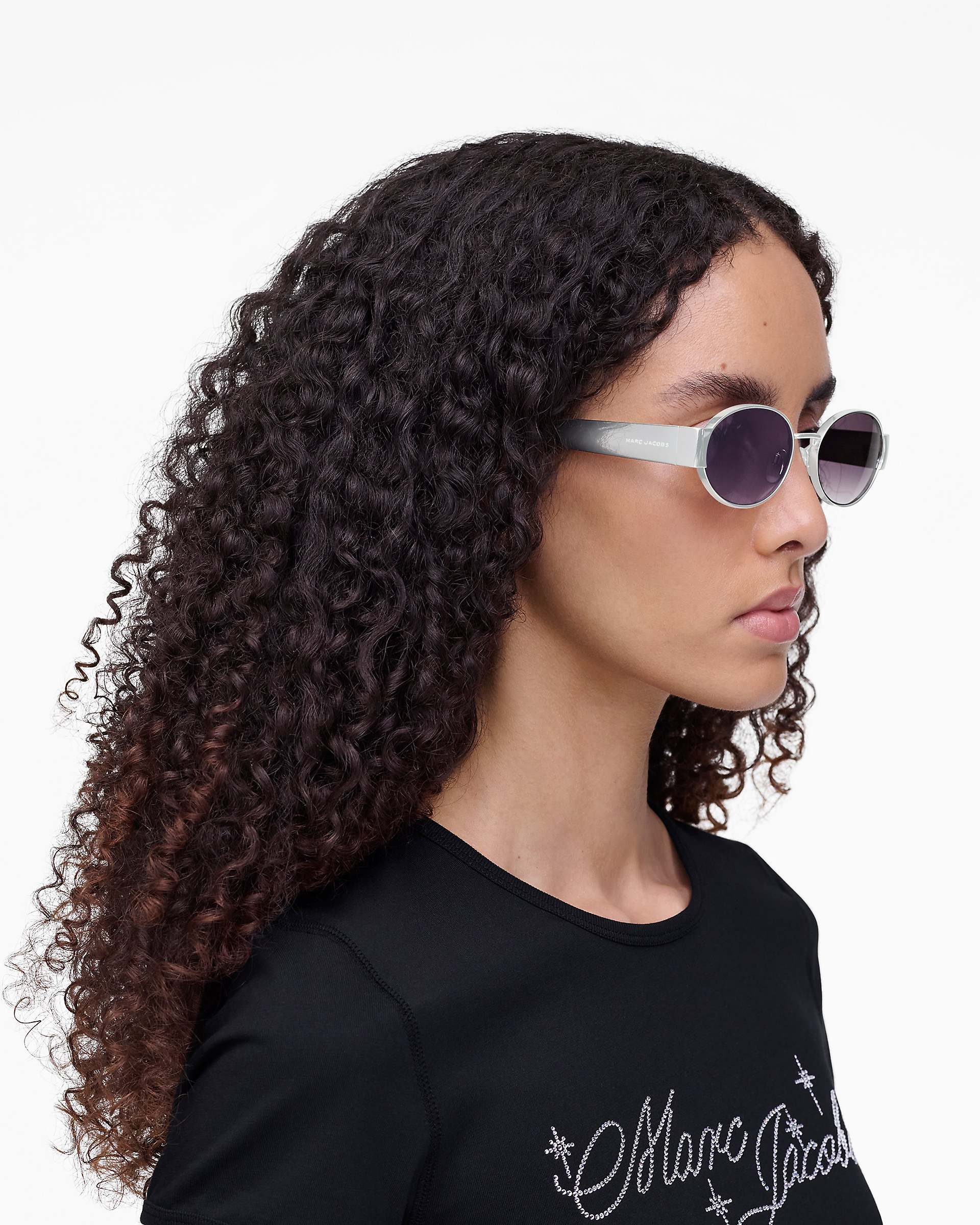 Marc Jacobs Marc Jacobs The Classic Logo Round Sunglasses Silver Silver