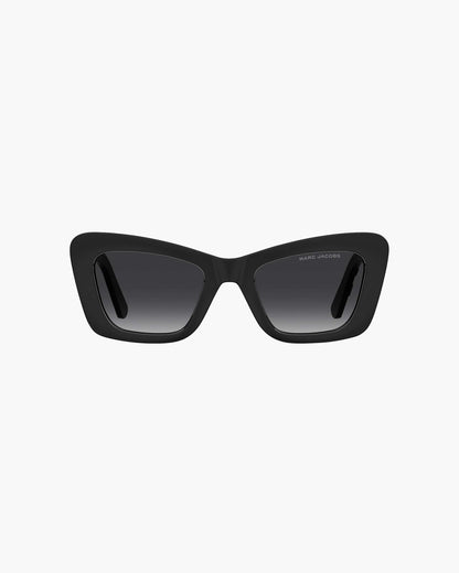 Marc Jacobs Marc Jacobs The Bold Logo Cat Eye Sunglasses Black/White Black/white