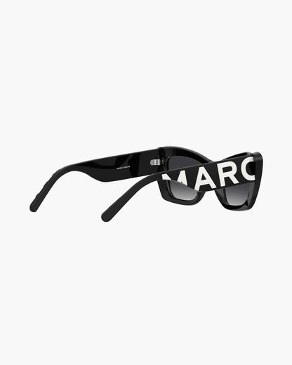 Marc Jacobs Marc Jacobs The Bold Logo Cat Eye Sunglasses Black/White Black/white