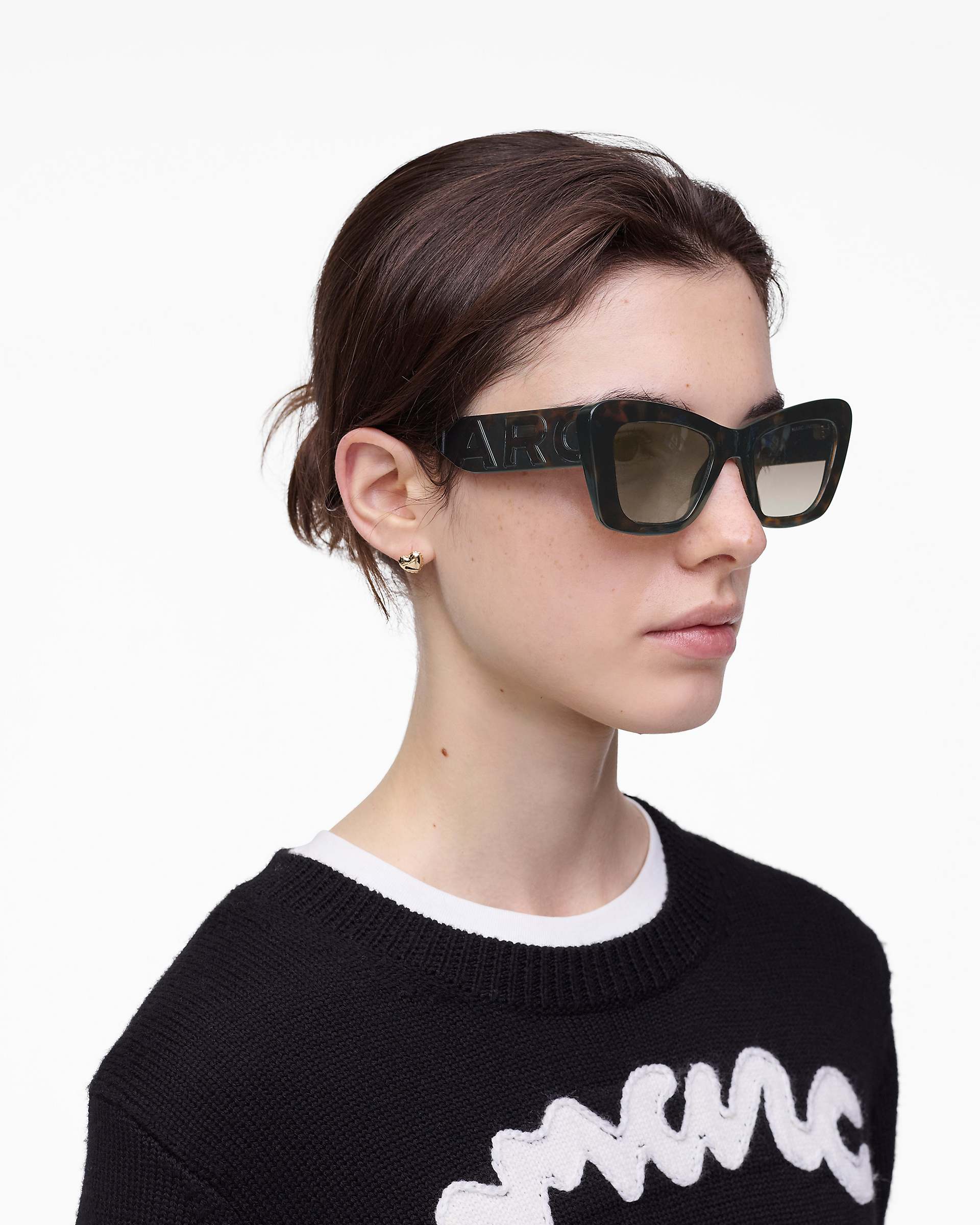 Marc Jacobs Marc Jacobs The Bold Logo Cat Eye Sunglasses Havana Havana