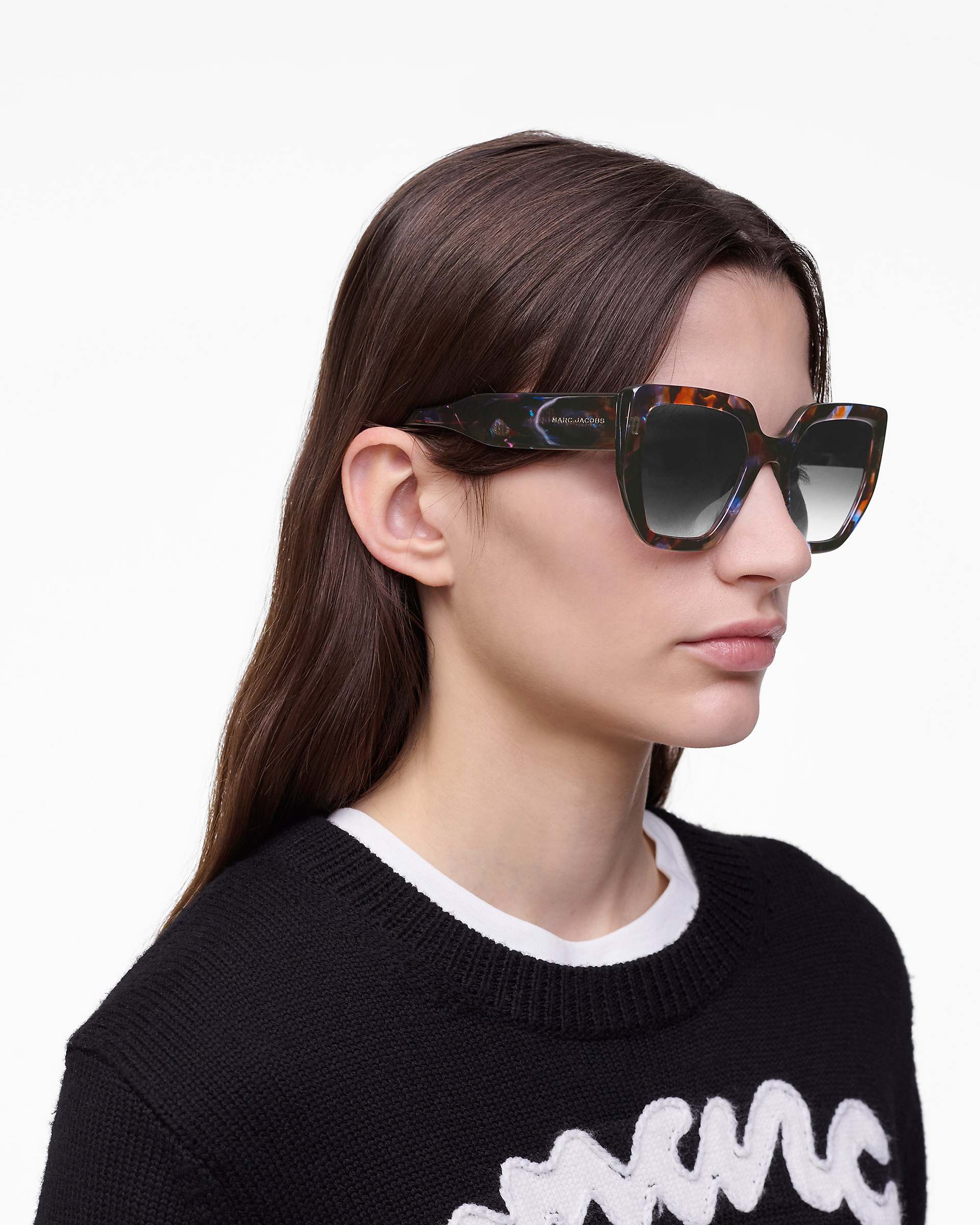 Marc Jacobs Marc Jacobs The J Marc Square Sunglasses Havana Multi Havana Multi