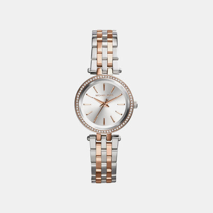 Michael Kors Petite Darci Women Quartz Silver Dial Analog Stainless Steel Watch Mk3298