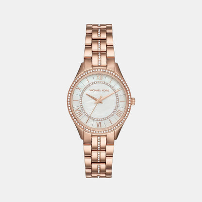 Michael Kors Lauryn Women Quartz White Dial Analog Stainless Steel Watch Mk3716