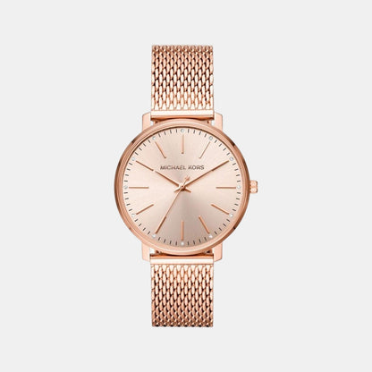 Michael Kors Pyper Women Quartz Rose Gold Dial Analog Mesh Watch Mk4340