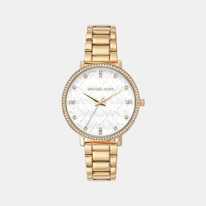 Michael Kors Pyper Women Quartz White Dial Analog Stainless Steel Watch Mk4666